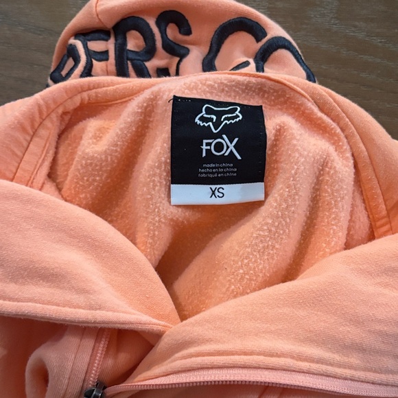 Women's Orange FOX Hoodie - Picture 5 of 5